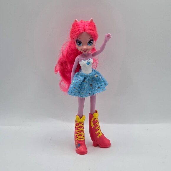 2012 My Little Pony Equestria Girls Pinkie Pie Doll With Skirt Boots & Brush By - Picture 9 of 9